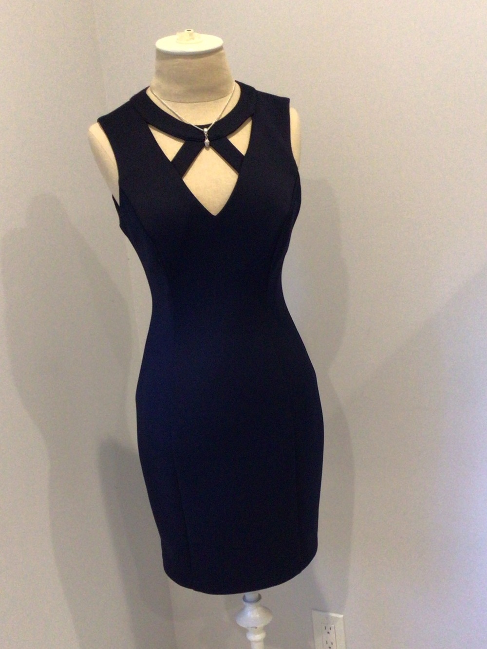 Guess Navy Cutout Bodycon Mini Dress